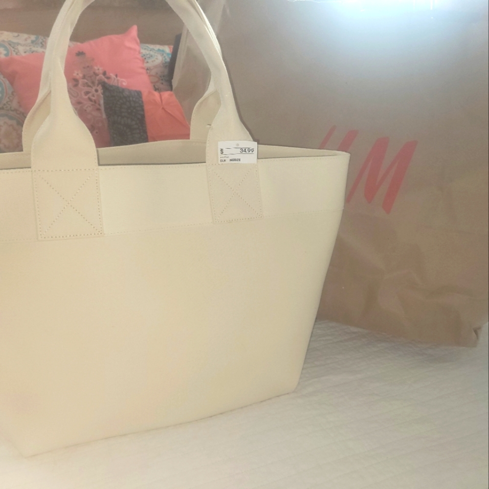 Large H&M Cream Tote